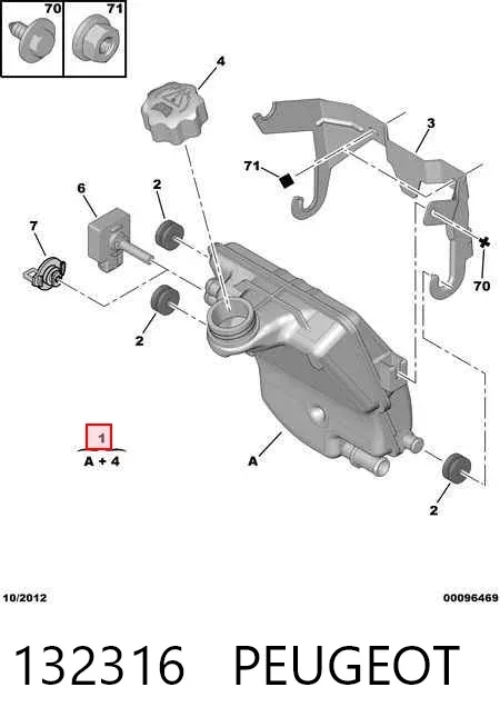 Бачок системи охолодження 132316 Peugeot/Citroen