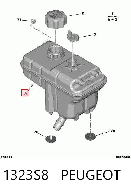 Бачок системи охолодження 1323S8 Peugeot/Citroen