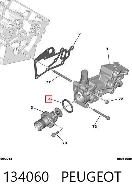Прокладка термостата 134060 Peugeot/Citroen