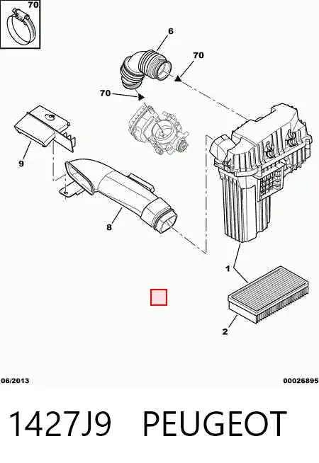 Повітряний фільтр 1427J9 Peugeot/Citroen