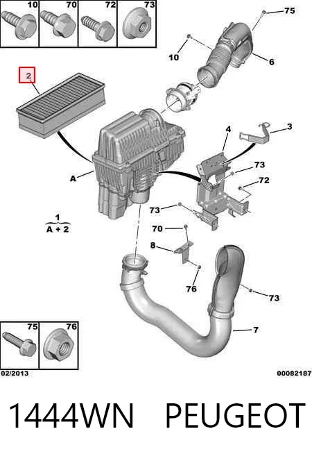 Повітряний фільтр 1444WN Peugeot/Citroen
