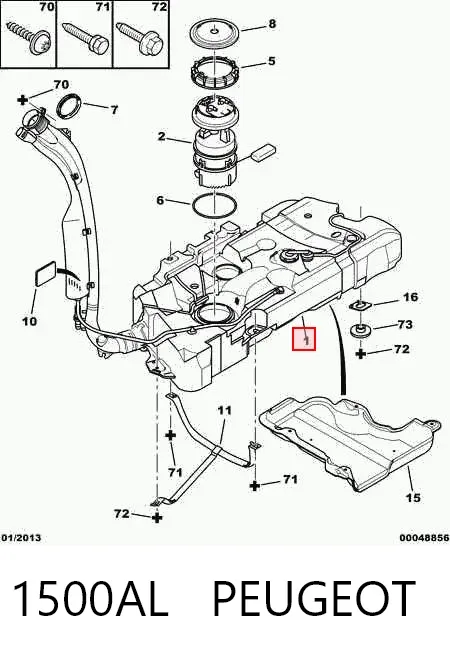 Паливний бак 1500AL Peugeot/Citroen