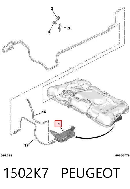 Абсорбер парів 1502K7 Peugeot/Citroen