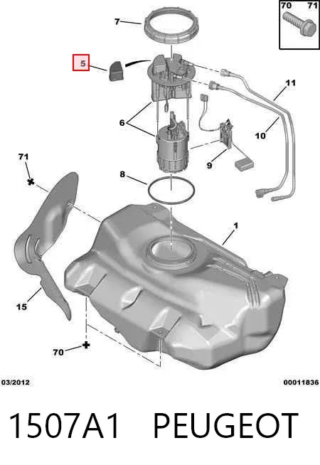 Бензонасос 1507A1 Peugeot/Citroen