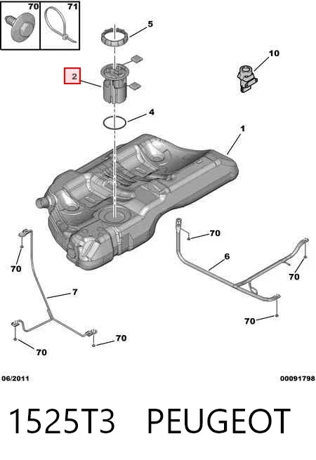 Бензонасос 1525T3 Peugeot/Citroen