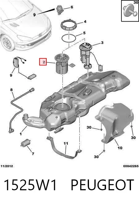 Бензонасос 1525W1 Peugeot/Citroen