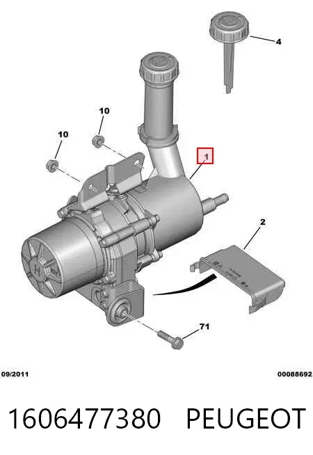 Насос ГУР 1606477380 Peugeot/Citroen