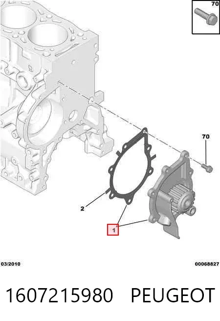 Помпа 1607215980 Peugeot/Citroen