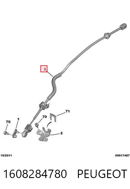 Трос перемикання передач, вибору передачі 1608284780 Peugeot/Citroen