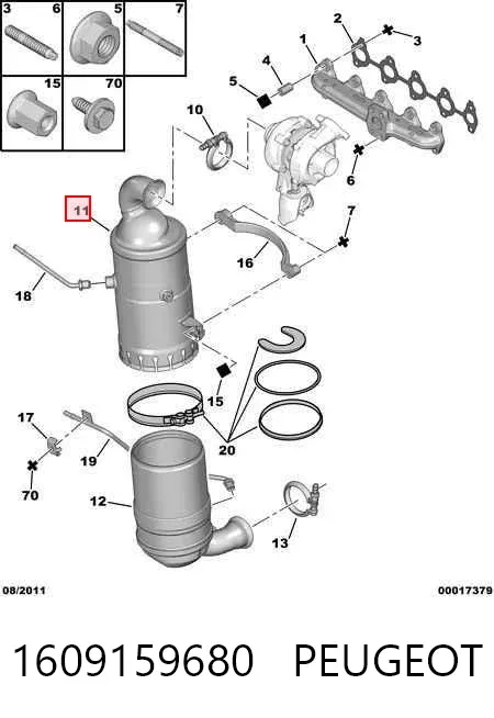 Каталізатор 1609159680 Peugeot/Citroen