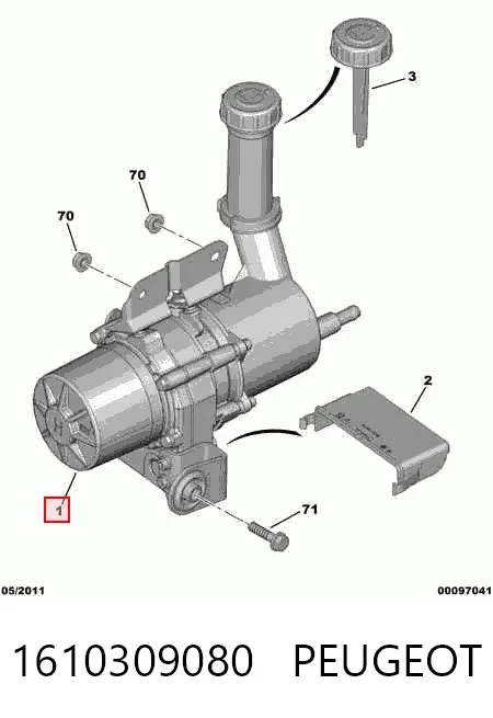 Насос ГУР 1610309080 Peugeot/Citroen