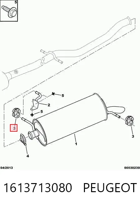 Подушка глушника 1613713080 Peugeot/Citroen