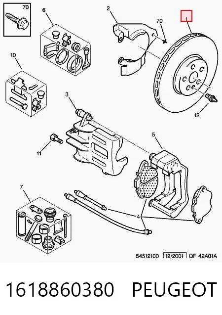 Гальмівні диски передні 1618860380 Peugeot/Citroen