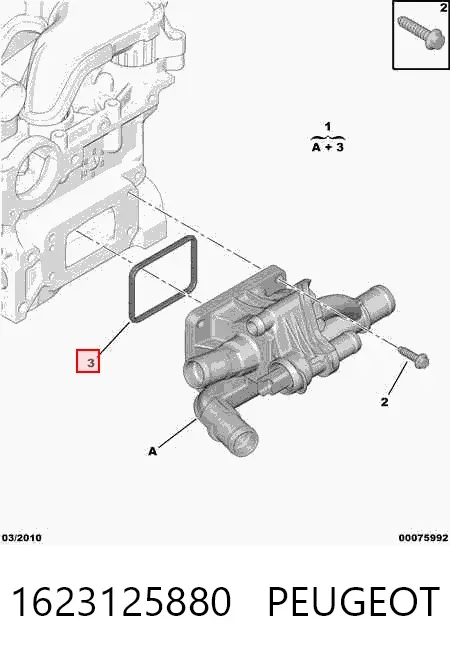 Прокладка корпусу термостата 1623125880 Peugeot/Citroen