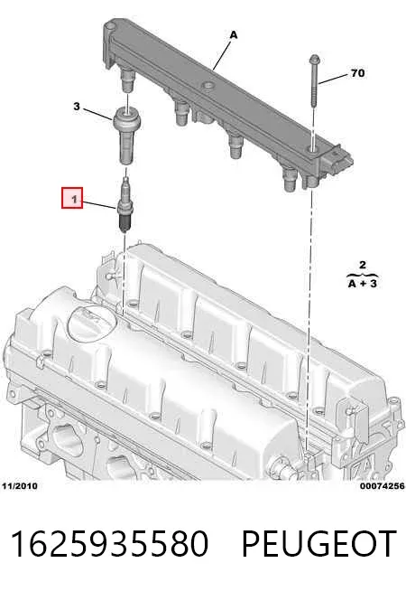 Свічки запалювання 1625935580 Peugeot/Citroen