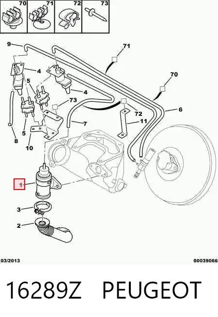 Клапан ЄГР 16289Z Peugeot/Citroen