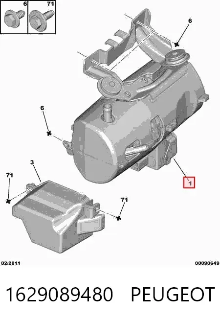 Насос ГУР 1629089480 Peugeot/Citroen