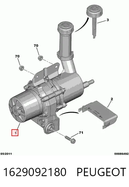 Насос ГУР 1629092180 Peugeot/Citroen