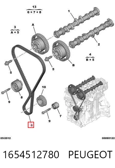 Комплект ГРМ 1654512780 Peugeot/Citroen