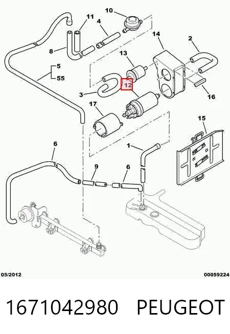 Паливний насос магістральний 1671042980 Peugeot/Citroen