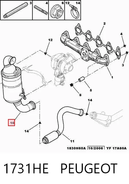 Каталізатор 1731HE Peugeot/Citroen