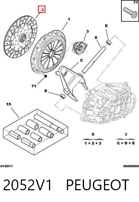 Зчеплення 2052V1 Peugeot/Citroen