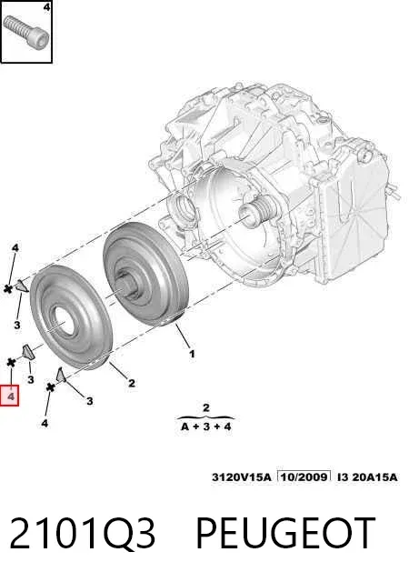 Кришка захисна, гідротрансформатора 2101Q3 Peugeot/Citroen