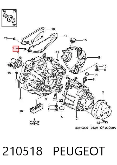 Направляюча вижимного підшипника зчеплення 210518 Peugeot/Citroen