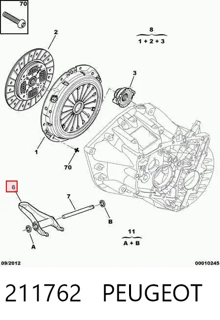 Вилка зчеплення 211762 Peugeot/Citroen