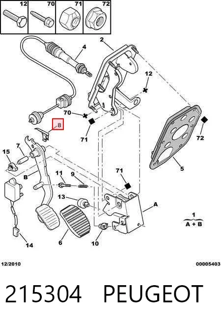 Пружина педалі зчеплення 215304 Peugeot/Citroen