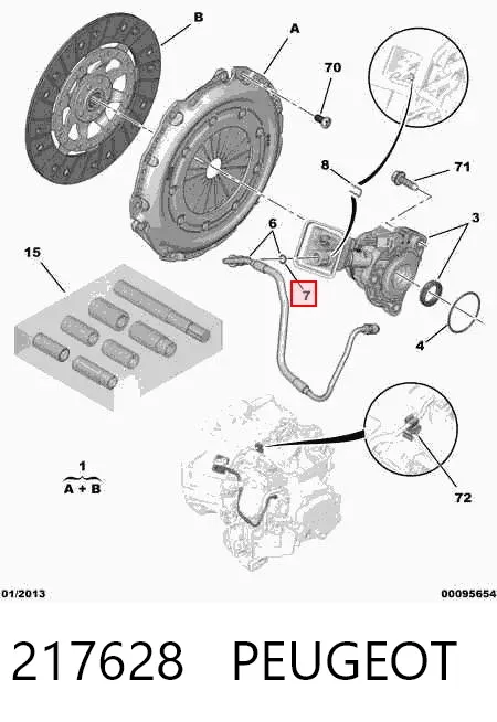 Ущільнююче кільце шланга зчеплення 217628 Peugeot/Citroen