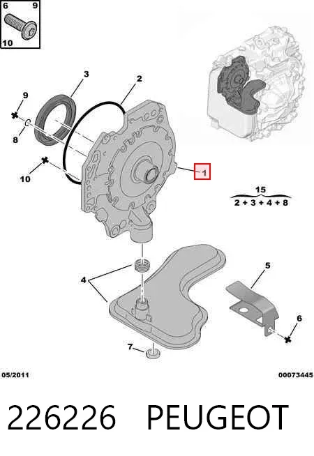 Насос масляний АКПП 226226 Peugeot/Citroen