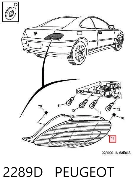 Лівий стоп Peugeot 406 8C