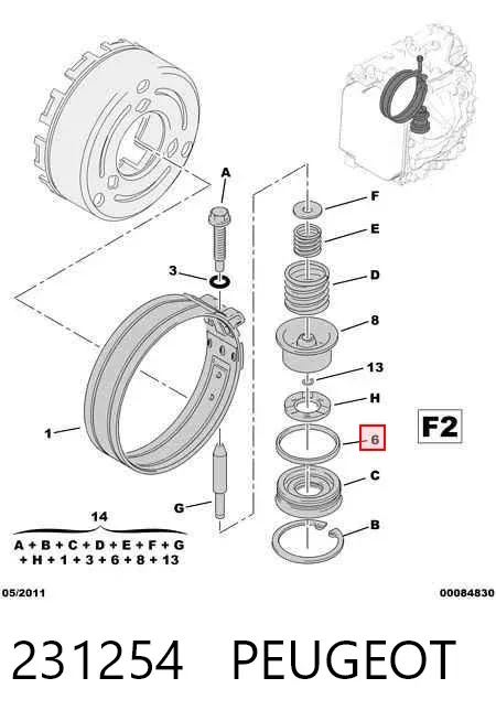 Ремкомплект АКПП 231254 Peugeot/Citroen
