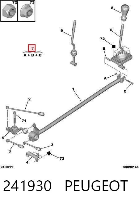Тяга куліси АКПП/КПП 241930 Peugeot/Citroen