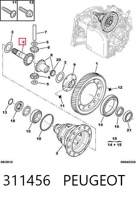 Планетарна шестерня роздавальної коробки 311456 Peugeot/Citroen