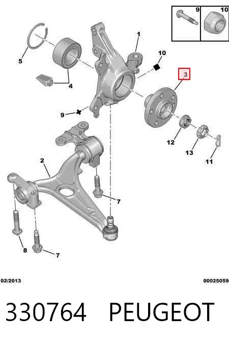 Передня маточина 330764 Peugeot/Citroen