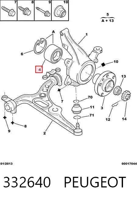 Підшипник ступиці 332640 Peugeot/Citroen