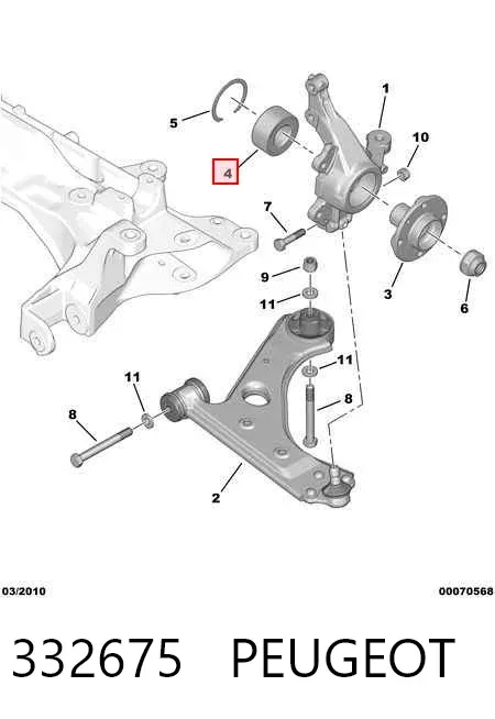 Підшипник ступиці 332675 Peugeot/Citroen