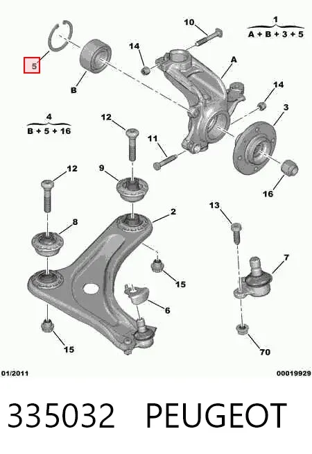 Підшипник ступиці 335032 Peugeot/Citroen