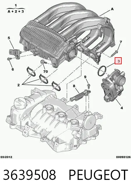 Прокладка дросельної заслінки Citroen C4 Cactus