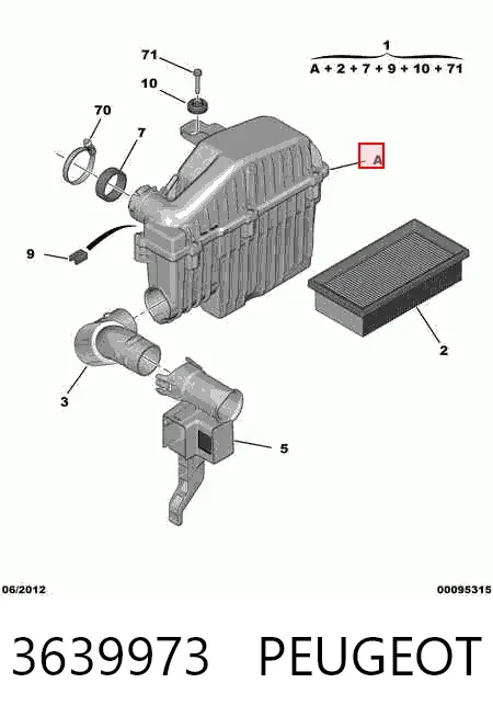 Корпус фільтра Citroen C4 Cactus