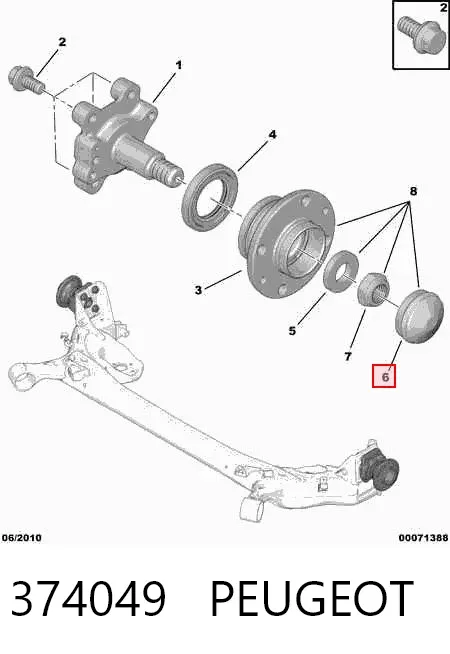 ШРУС зовнішній передній 374049 Peugeot/Citroen
