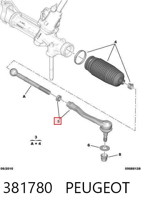 Рульовий наконечник 381780 Peugeot/Citroen