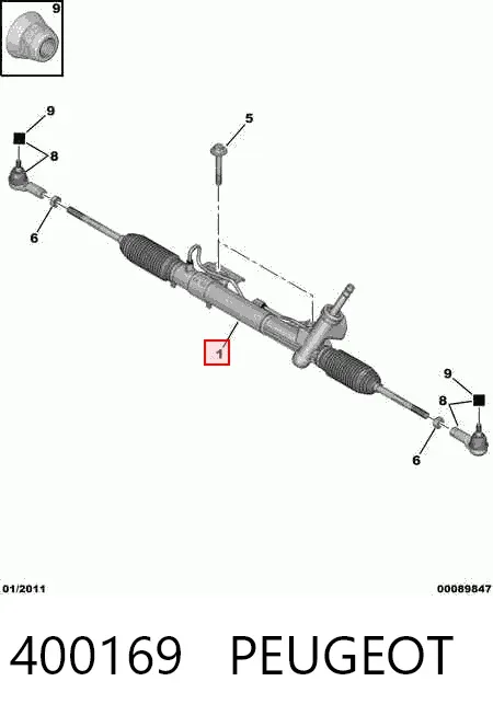 Рульова рейка 400169 Peugeot/Citroen