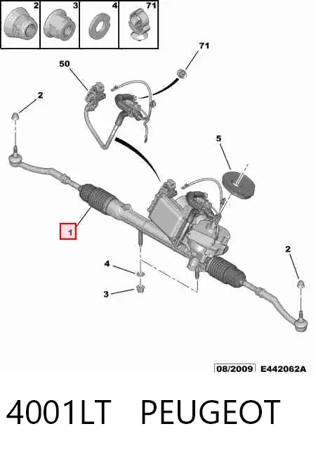 Рульова рейка 4001LT Peugeot/Citroen