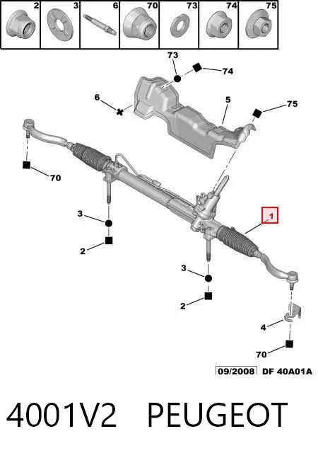 Рульова рейка 4001V2 Peugeot/Citroen