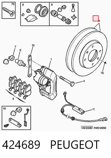 Гальмівні диски передні 424689 Peugeot/Citroen