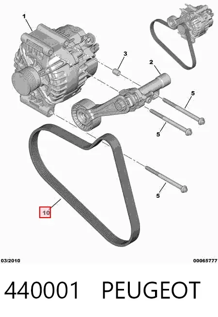 Ремінь ГРМ 440001 Peugeot/Citroen