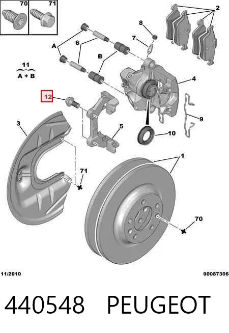 Болт гальмівного супорту 440548 Peugeot/Citroen
